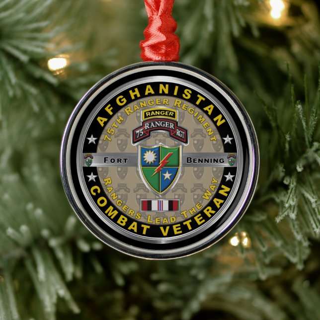 Ranger Regiment Afghanistan Veteran Ornament Aus Metall (Baum)