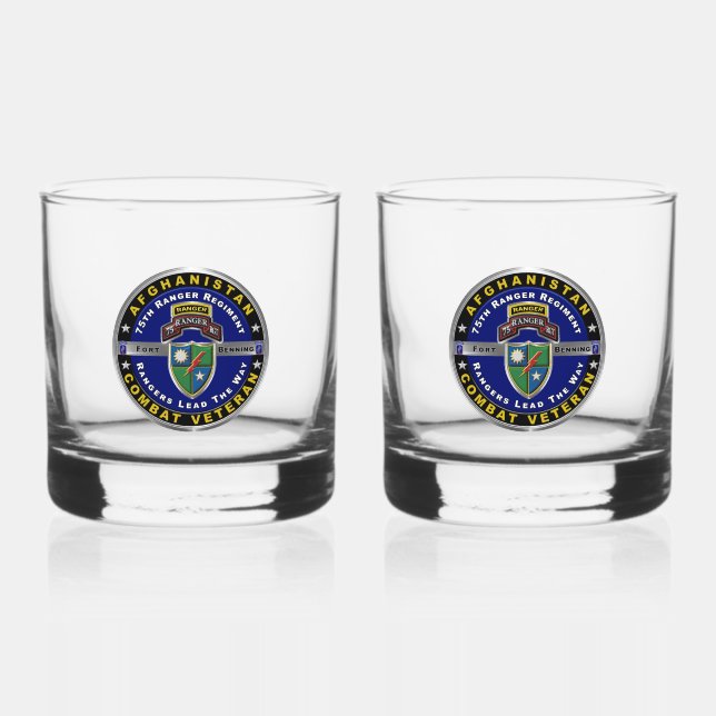 Ranger Regiment Afghanistan Veteran Whiskyglas (Vorderseite)
