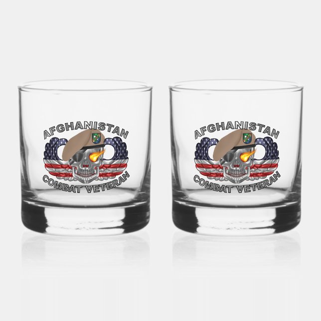 Ranger Regiment Afghanistan Veteran Whiskyglas (Vorderseite)