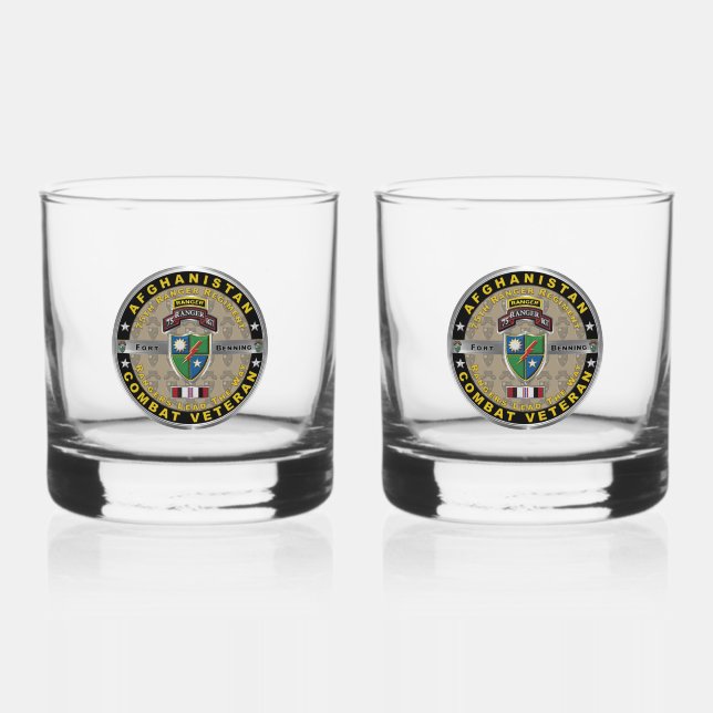 Ranger Regiment Afghanistan Veteran Whiskyglas (Vorderseite)