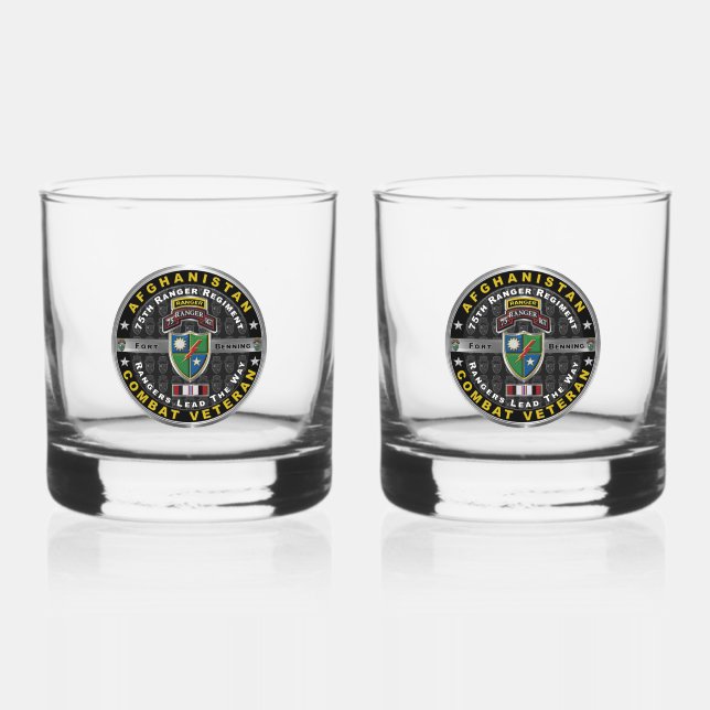 Ranger Regiment Afghanistan Veteran Whiskyglas (Vorderseite)