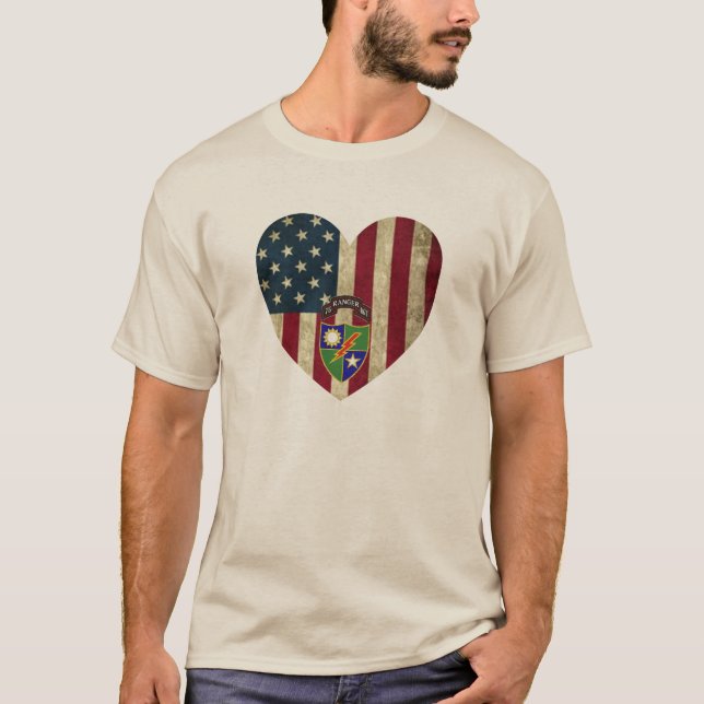 Ranger Regiment American Heart Flag T-Shirt (Vorderseite)