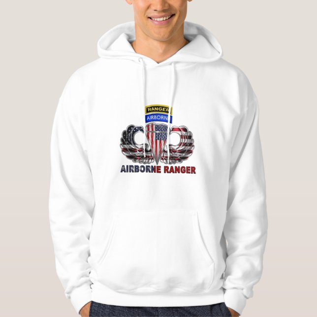 Ranger Regiment "American Im Flugzeug Ranger" Hoodie (Vorderseite)