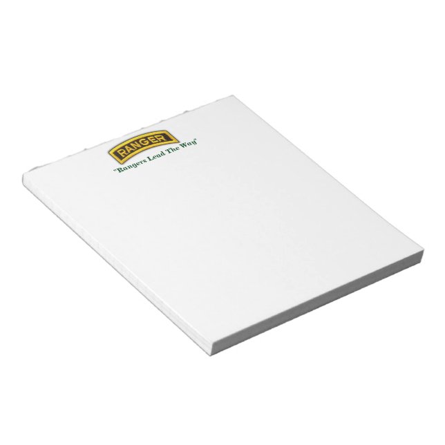 Ranger Regiment Im Flugzeug Rangers Veterans Notizblock (angewinkelt)