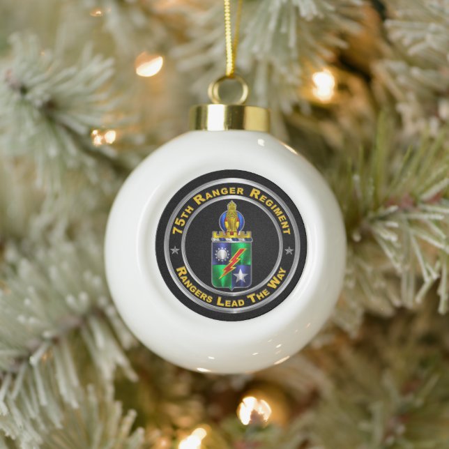 Ranger Regiment Keramik Kugel-Ornament (Baum)