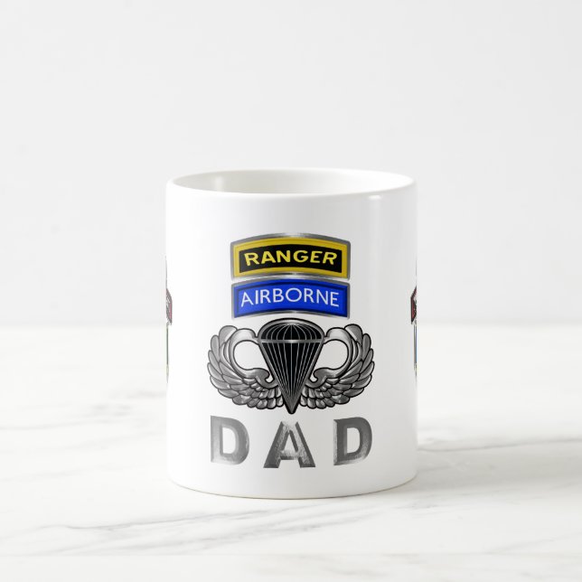 Ranger Regiment Ranger Im Flugzeug Vater Kaffeetasse (Mittel)