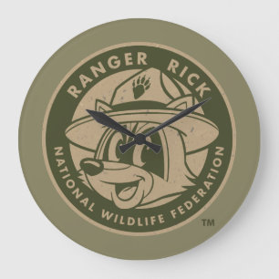 Ranger Rick Ranger Rick Khaki Logo Große Wanduhr
