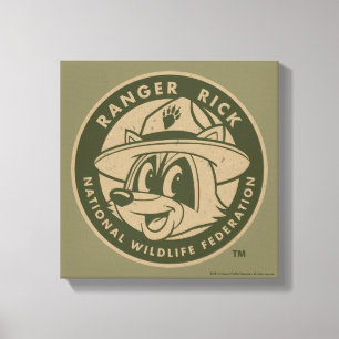 Ranger Rick Ranger Rick Khaki Logo Leinwanddruck