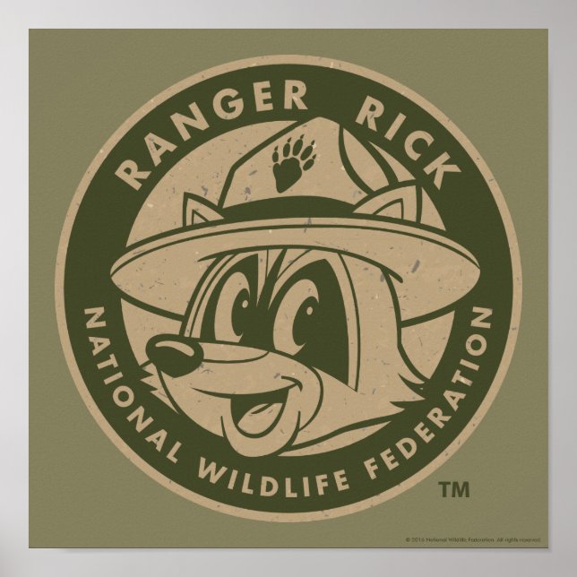 Ranger Rick | Ranger Rick Khaki Logo Poster (Vorne)