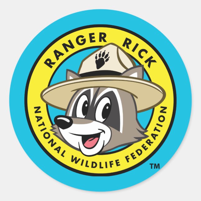 Ranger Rick Ranger Rick Logo Runder Aufkleber (Vorderseite)