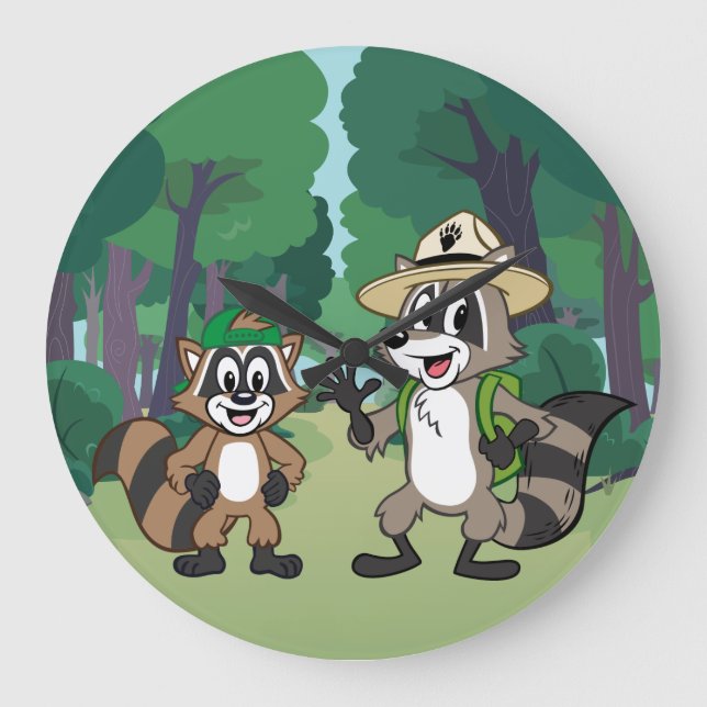 Ranger Rick | Ranger Rick & Ricky Große Wanduhr (Vorderseite)