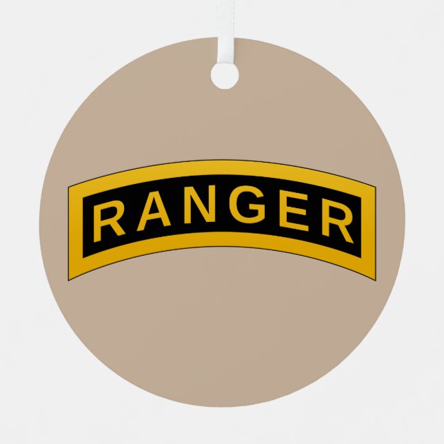 Ranger School Tab Metal Ornament Aus Metall (Vorderseite)