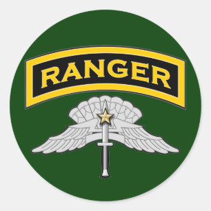 Ranger tab & HALO Wings - Kampf Runder Aufkleber