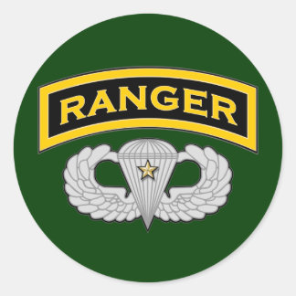 Ranger tab & Jump Wings - Kampf Runder Aufkleber