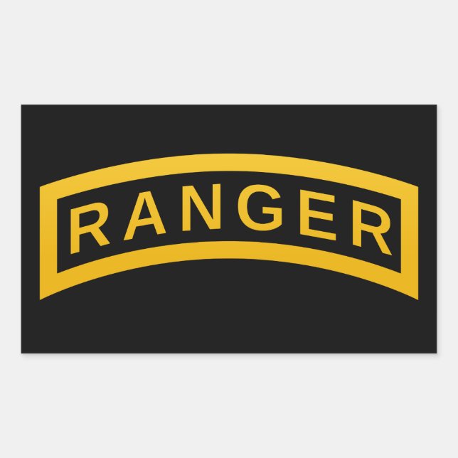 Ranger Tab Rechteckiger Aufkleber (Vorderseite)