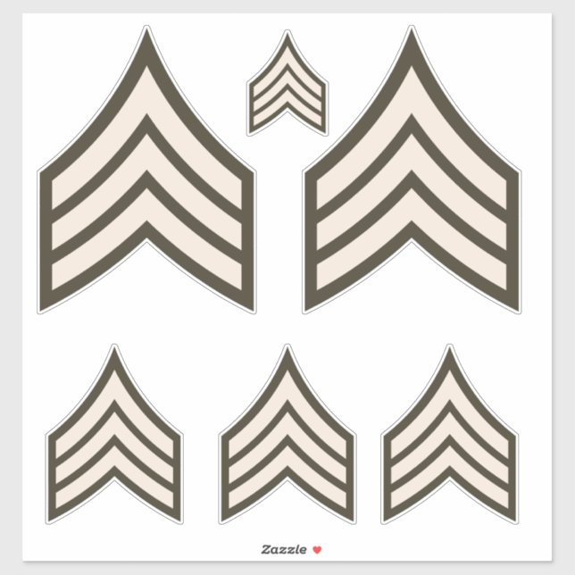 Rangfolge der Armee Aufkleber (Blatt)