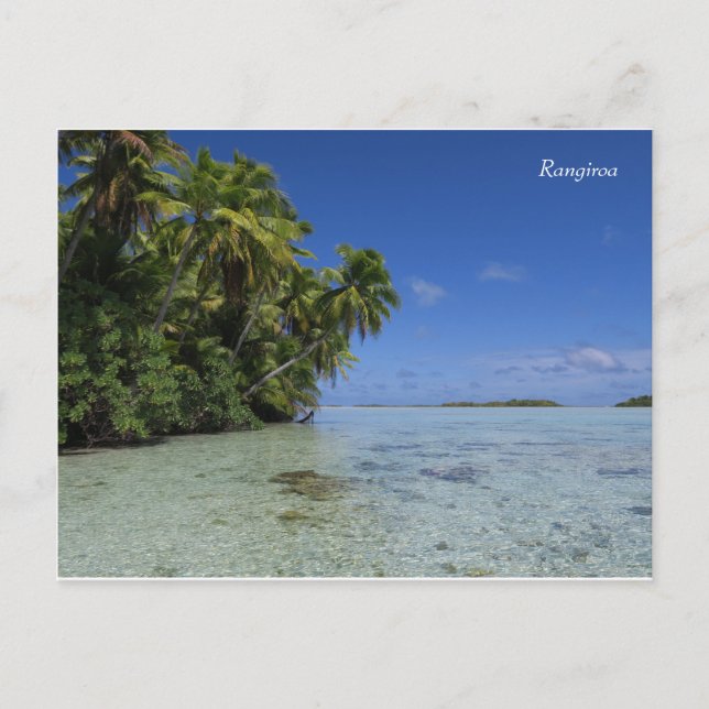Rangiroa Blue Lagoon Französisch Polynesien Postkarte (Vorderseite)
