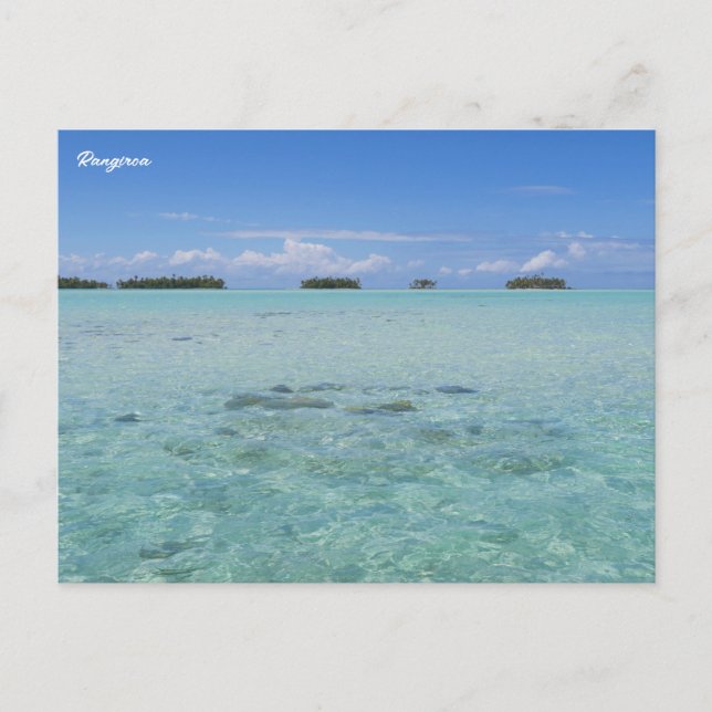 Rangiroa Blue Lagoon Postkarte (Vorderseite)