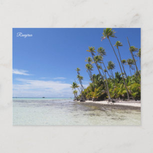 Rangiroa-Palmen Feiertagspostkarte