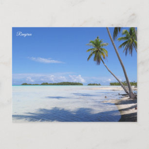Rangiroa-Palmen Feiertagspostkarte