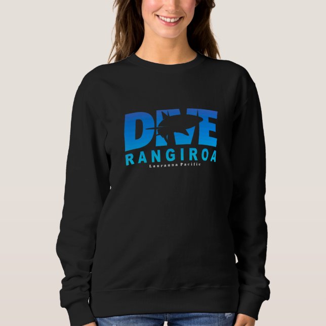 Rangiroa tauchen mit Haifischflossen in Rangiroa Sweatshirt (Vorderseite)