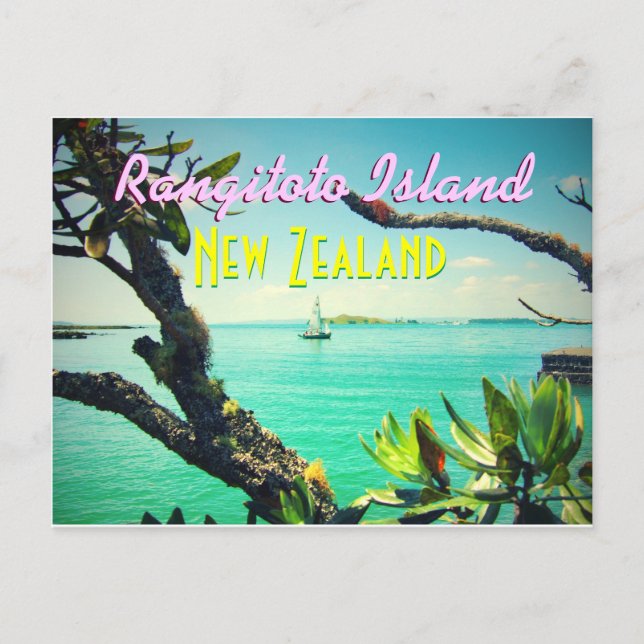 Rangitoto Island, Neuseeland Postkarte (Vorderseite)