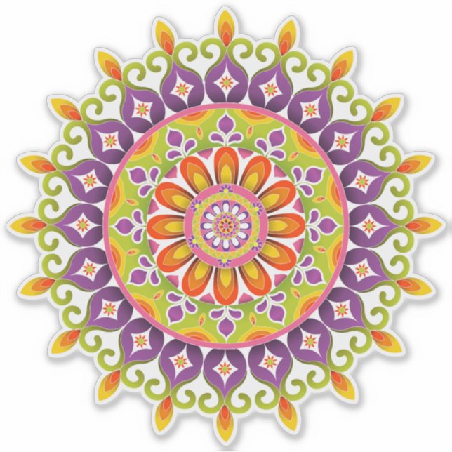 Rangoli-Aufkleber Aufkleber (Vorderseite)