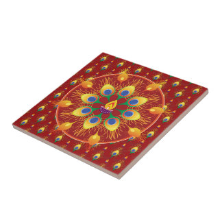 Rangoli-Feder Fliese