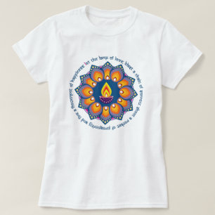 🎆 ❤️ Rangoli mit Diya und traditionellem Diwali W T-Shirt