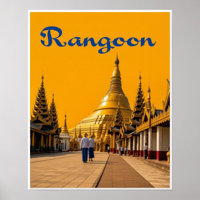 Rangoon Reiseplakat Poster (Vorne)