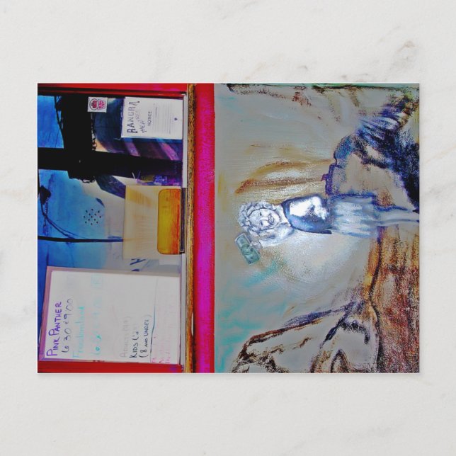 Rangra Movie Theater Ticket Window, Alpine, TX Postkarte (Vorderseite)