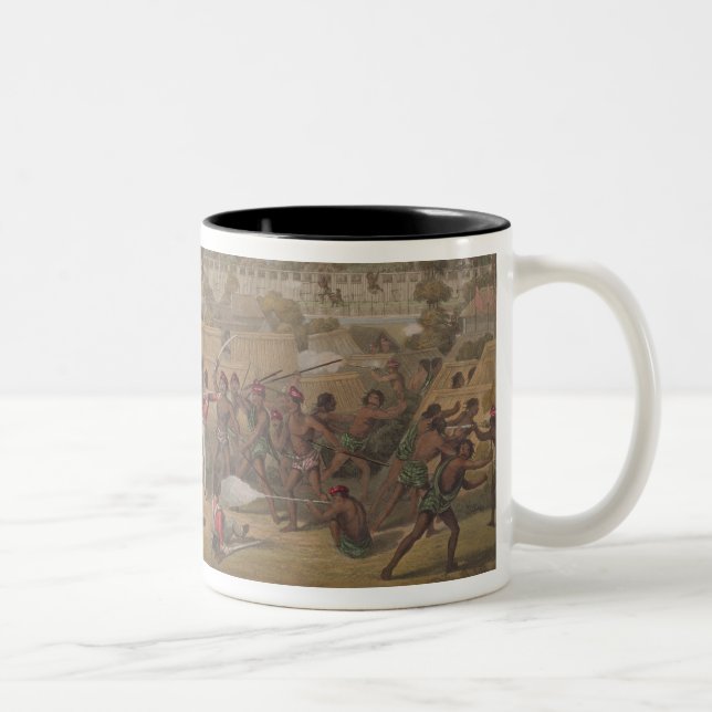 Rangun: Das Stürmen von einem des HauptStoc Zweifarbige Tasse (Rechts)