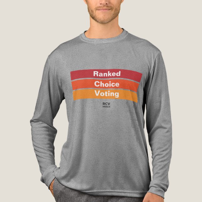 Ranked Choice Voting 3 Stripes Tri-Blend Shirt (Vorderseite)