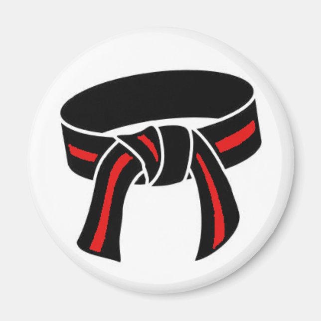 Rankengürtel-Magnet für Kampfkunst, Schwarzer Rote Magnet (Vorne)