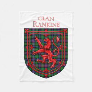 Rankine Tartan Scottish Kariert Lion Rampant Fleecedecke