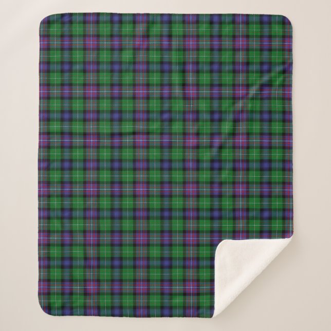 RankineScottish Clan Rankine Tartan Kariert Sherpadecke (Vorderseite)