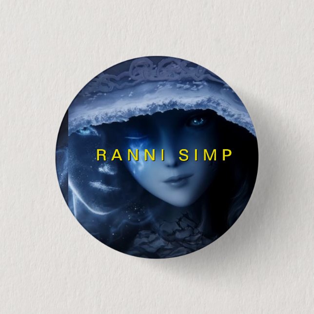 Ranni face from Elden ring, version RANNI SIMP Button (Vorderseite)