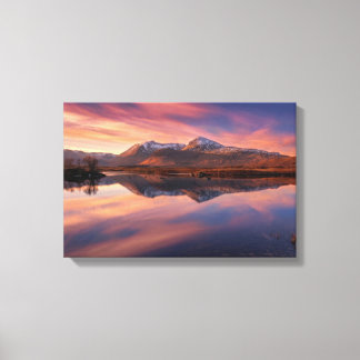 Rannoch Moor Rosa Sonnenuntergang im März Leinwanddruck