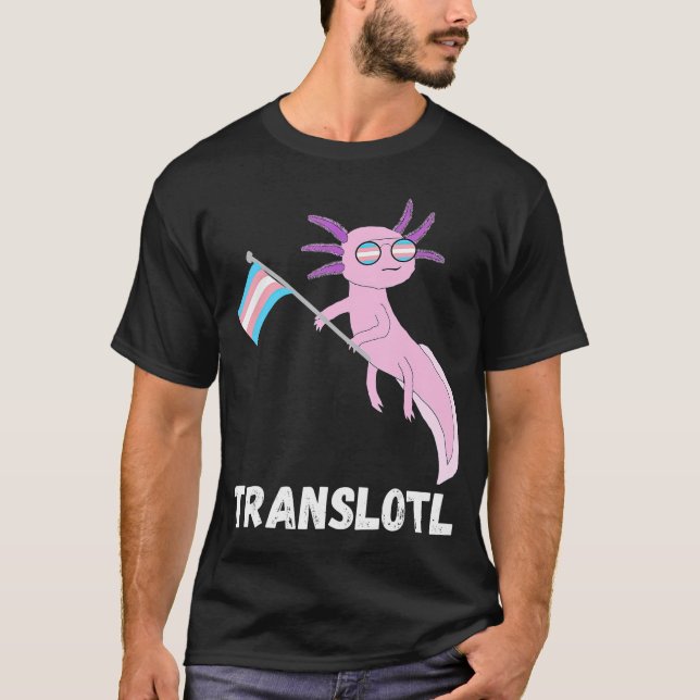 rans Axolotl ransexual Mexican Salamander LGB T-Shirt (Vorderseite)