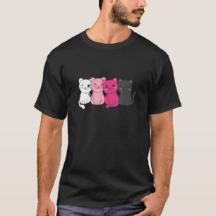 Ransfem-Flagge Stapel Pride Lgbq Katzen Süße Katze T-Shirt