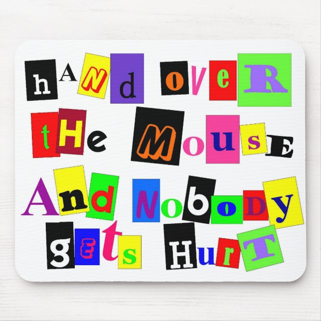 Ransom Note Mousepad (Vorne)