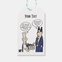 Rant Cartoon White Gift Tag