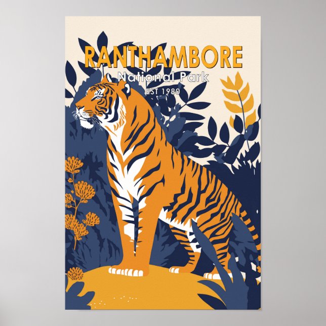 RanthamBohrer Nationalpark Indien Vintag Poster (Vorne)