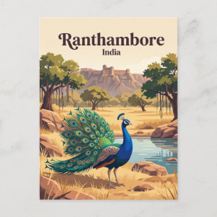Ranthambore Nationalpark Indien Postkarte