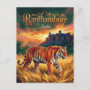Ranthambore-Nationalpark Indien Postkarte