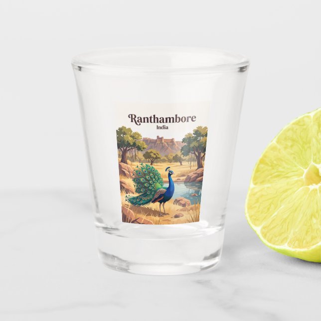 Ranthambore Nationalpark Indien Schnapsglas (Vorderseite)