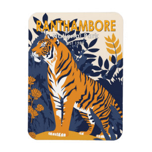 Ranthambore Nationalpark Indien Vintage Magnet