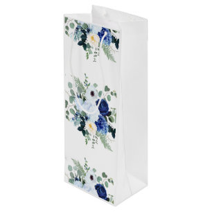 Ranunculus Anemone Hydrangea Rose Weißer Hintergru Geschenktüte Für Weinflaschen