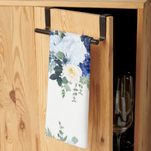 Ranunculus Anemone Hydrangea Rose Weißer Hintergru Geschirrtuch