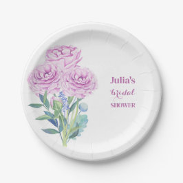 Ranunculus & Anemones Brautparty Personalisiert Pappteller